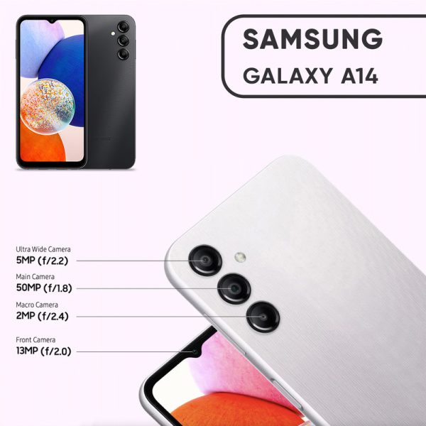 موبایل سامسونگ مدل Galaxy A14 دو سیم کارت ظرفیت 64 گیگابایت و رم 4