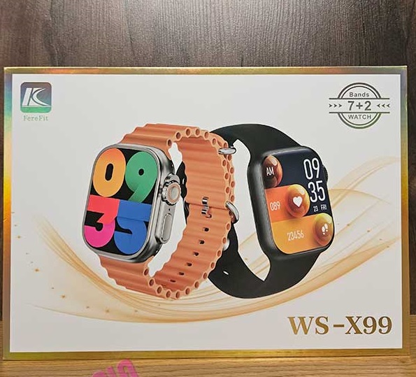 ساعت هوشمند مدل WS-x99 (2 ساعت هوشمند با هفت بند) پک اورجینال وکیوم
