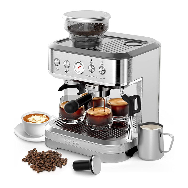 اسپرسوساز سیلور کرست مدل SSMP1770A2 ظرفیت ۲.۳ لیتر با فیلتر استیل